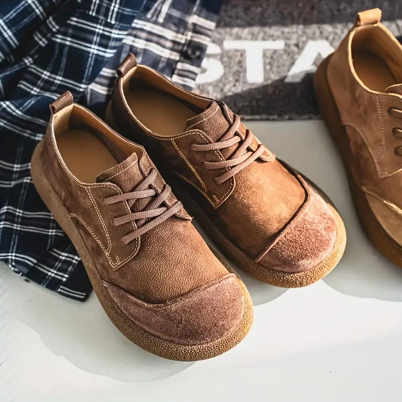 Vintage-Wildleder-Komfortschuhe
